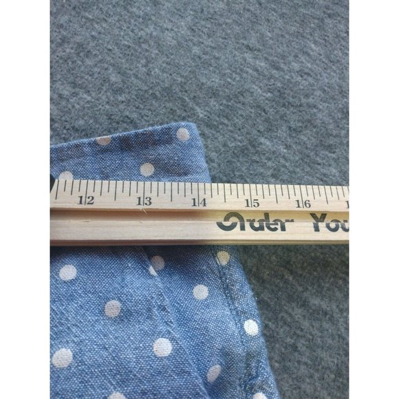 Old Navy Shorts Womens Sz 2 Blue Linen Shorties Polka Dot Everyday Short Shortys - Picture 7 of 12